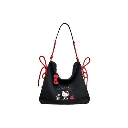 TOUTOU Hello Kitty Collaboration Хелло Китти Ткань Сумка через плечо Стандартная Женская Черный Белый
