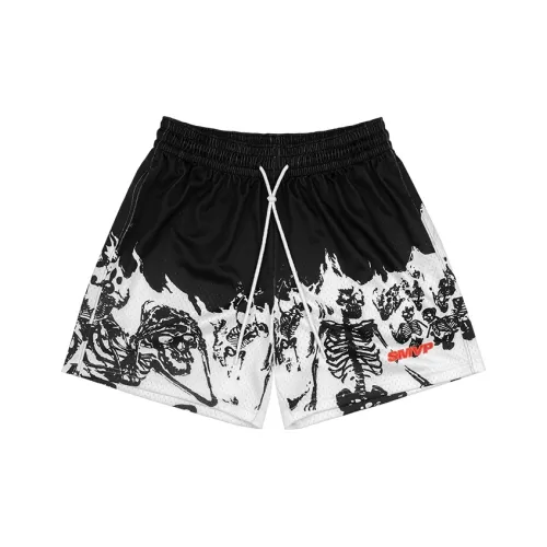 BKCXZICE Спортивные шорты Унисекс Черный белый Смерть
