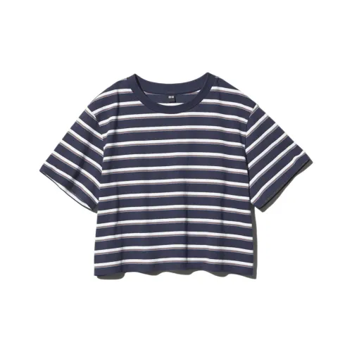 UNIQLO T-рубашка женская темно-синяя