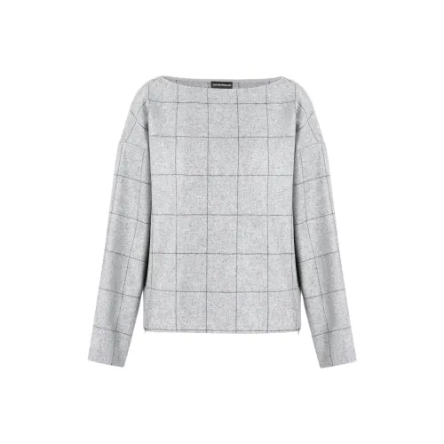 EMPORIO ARMANI SS24 Свитер Женский Светло-Серый