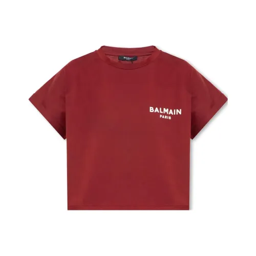 BALMAIN Женские красные футболки