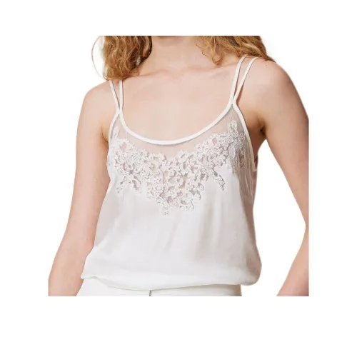 Твинсет Милано SS25 Майка Женская Снег