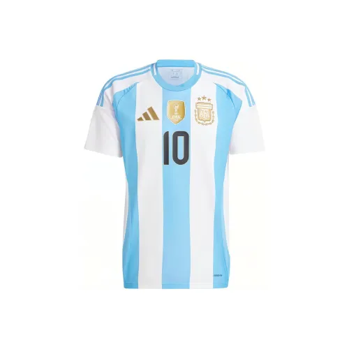 Adidas Messi Синий с Белым Lettering Мужские Футбольные Джерси