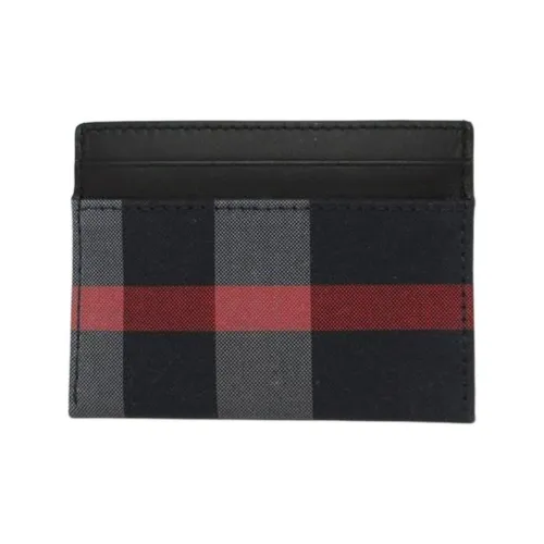 Burberry Хлопок лен смесь держатель для карт мужской черный