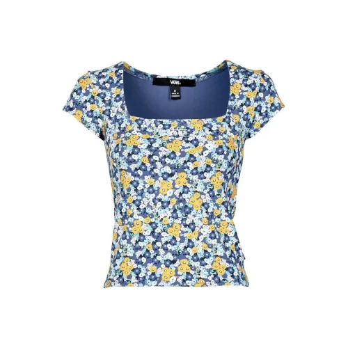 VANS DECO DITSY CAPSLV Синий Женские Футболки