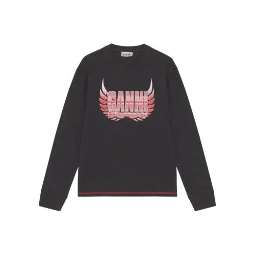 GANNI Т-рубашка с оборванным рукавом женская