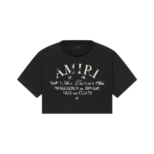 AMIRI Стандартная футболка женская черная
