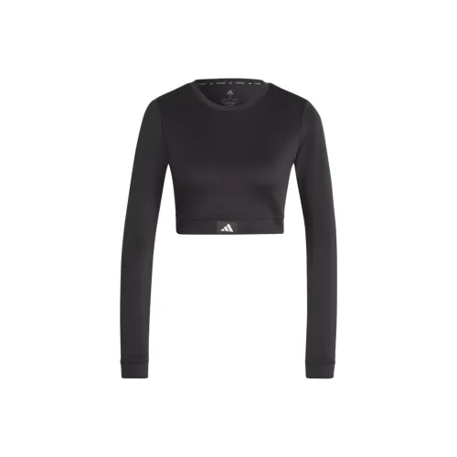 Adidas Черные Женские Короткие Топы