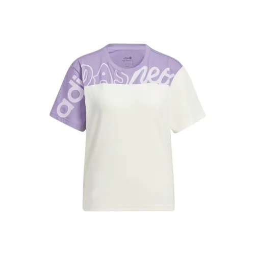ADIDAS NEO Т-рубашка с оборванным плечом женская многоцветная