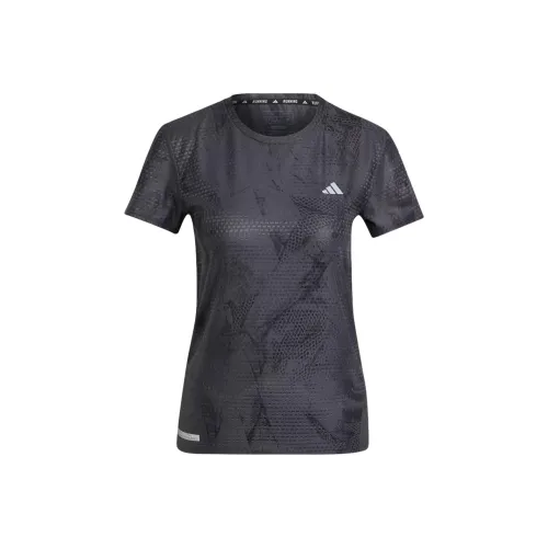 Adidas Ultimateadidas ALLOVER PRINT T-рубашка T-рубашка Женская Черная
