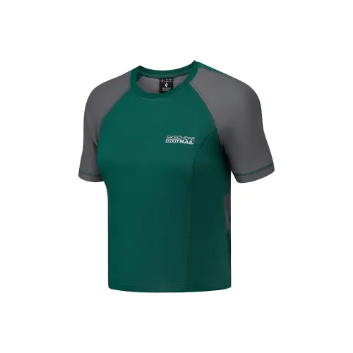 Skechers T-Shirt Женская Желтая Сосновый Зеленый 02A2