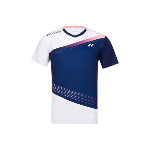 YONEX Бадминтон Джерси Мужской Белый Темно-Синий