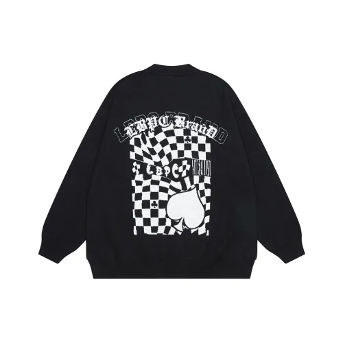 LBPC Свободный крой Свитер Унисекс Черный