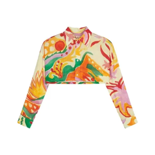 MARNI X NO VACANCY INN Co Бренд Многоцветные Женские Короткие Топы