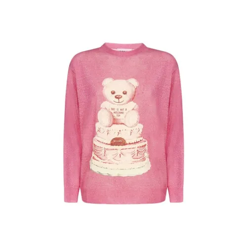 MOSCHINO Свободный крой Свитер Женский Розовый