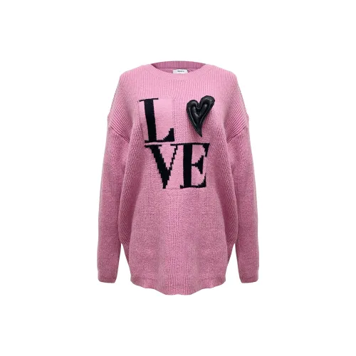 FOREVER 21 Базовый слой Свободный крой Свитер Женский Фуксия