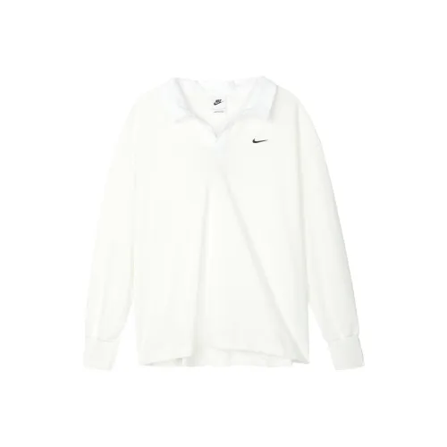 Nike Т-рубашка с рукавом-трубкой женская белая