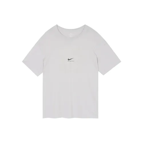 Nike Т-рубашка с рукавом женская с оборванным плечом серая