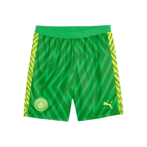 PUMA Manchester City Manchester City Goalkeeper Шорты Футбол Низ Мужской Зеленый