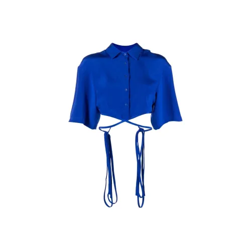 Christopher Nemeth Синий Женские Короткие Топы