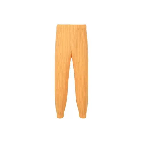 Homme Plissé Issey Miyake Дынно-оранжевый Мужские Повседневные Штаны