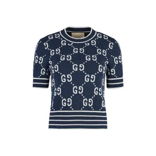 GUCCI Синие Женские Короткие Топы