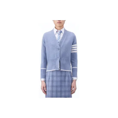 THOM BROWNE THOM BROWNE FW23 ранняя осенняя коллекция Небесно-голубой Женские Свитеры