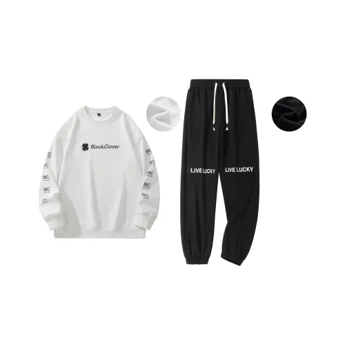 Свитшот с круглым вырезом BLACK CLOVER комплект унисекс белый