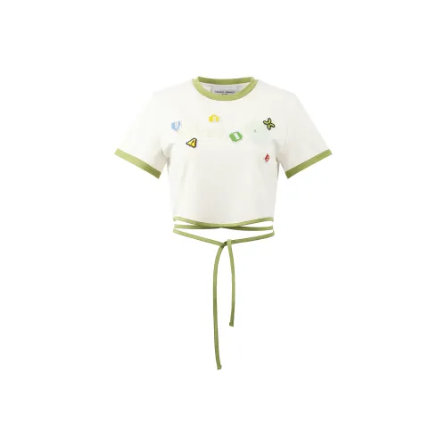 Valeria Obbaco Valeria Obbaco Fun Series Белый Женские Короткие топы