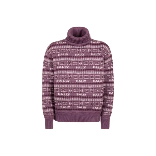 BALLY SS24 Свитер Женский Серый Фиолетовый
