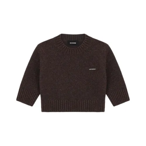 WE11DONE FW24 Свитер Женский Коричневый