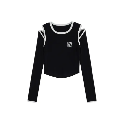 PP Длинный рукав Т-рубашка Женская