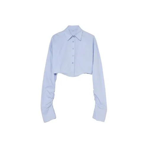 YITOUAGUA Синий Женский Короткий Топ