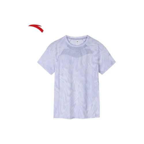 ANTA Running Collection Бег Т-Рубашка Женская Cloud Soft Фиолетовая С принтом по всей поверхности