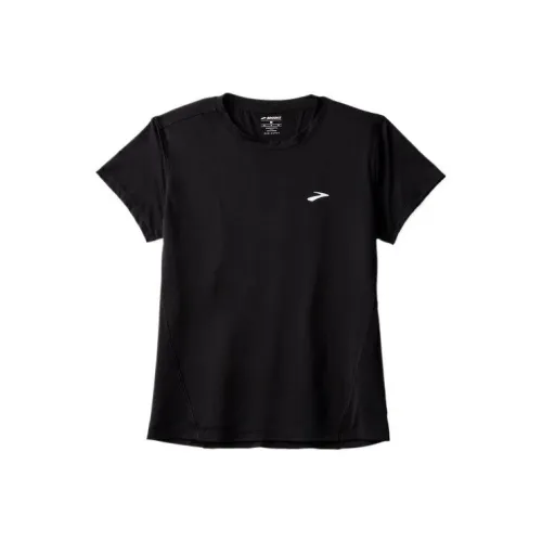 Brooks Обычная T-рубашка Женская Черная