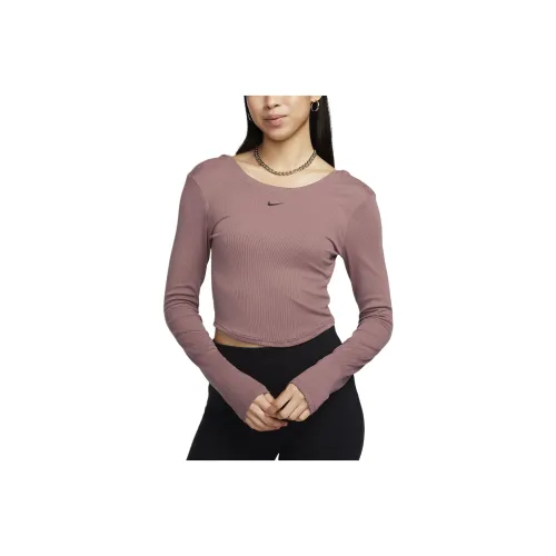 Nike T-Shirt Женская Дымчатый Лиловый Красный