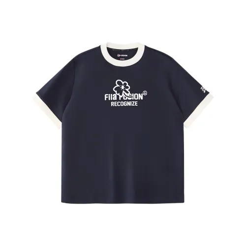 FILA FUSION Темный Abyss Синий Женские Футболки