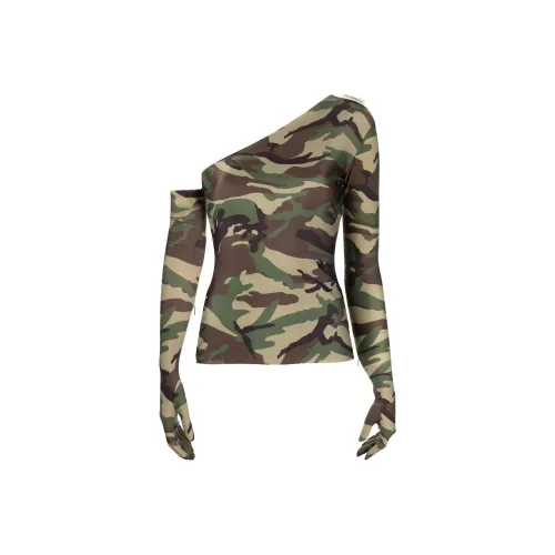 Vetements Зеленые Женские Футболки