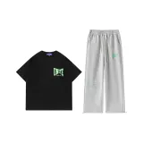 Черный топ+серые брюки