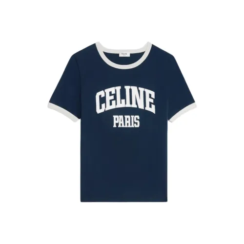 CELINE T Рубашка Женская Морской Синий