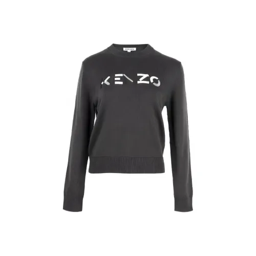 KENZO Letter Logo Серый Женские Свитеры