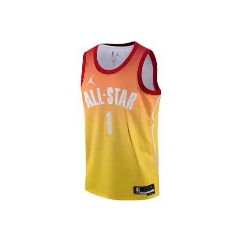 Jordan x NBA All Star OUTLETS Баскетбольная Джерси Мужская Рубиновый Красный LaMelo Ball