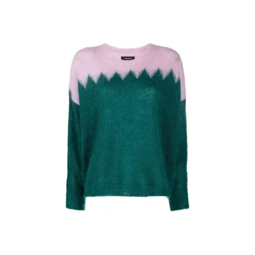 ISABEL MARANT FW22 Круглый вырез Облегающий Длинный рукав Свитер Женский Многоцветный