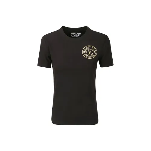 VERSACE JEANS COUTURE T-рубашка женская черная