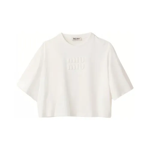 MIU MIU SS23 КРОП ТОП Женский Белый