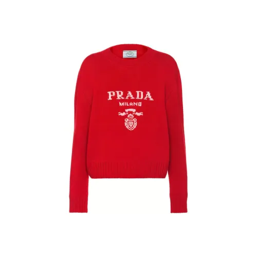 PRADA Женские свитеры красного цвета