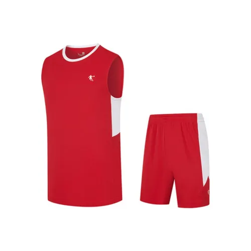 QIAODAN Баскетбольный костюм мужской красный томат белый Jordan