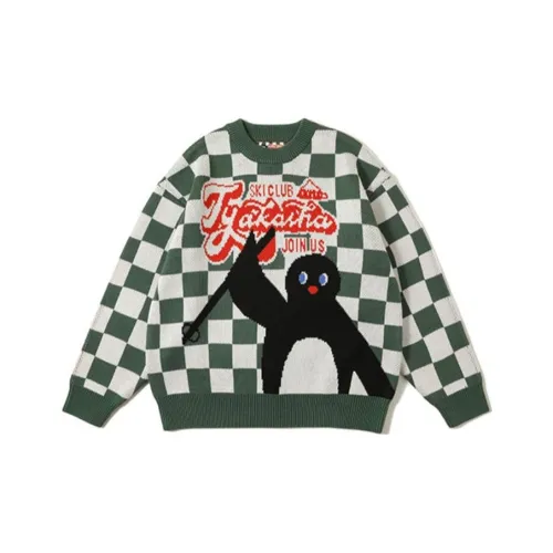 TYAKASHA Skiing Series Клетчатый Унисекс Свитеры