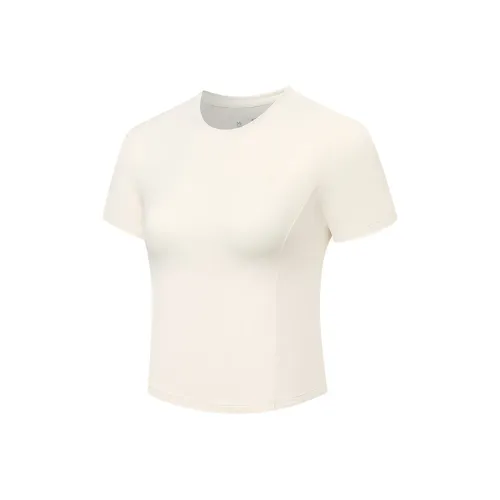 QIAODAN T-рубашка Женская Кремово-белая