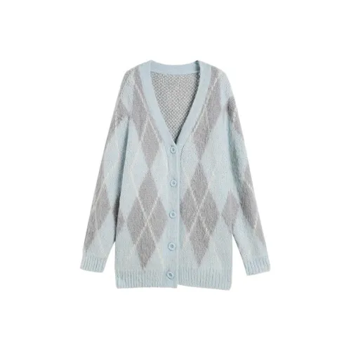 YITOUAGUA Синий Женский Свитер